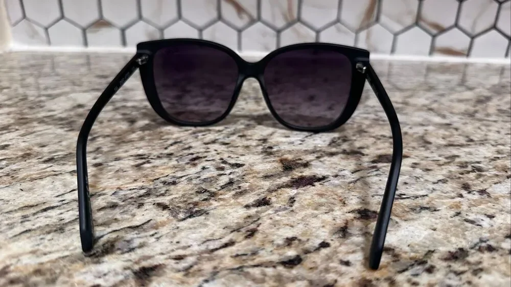 QUAY Matte Black Everafter Large Sunglasses